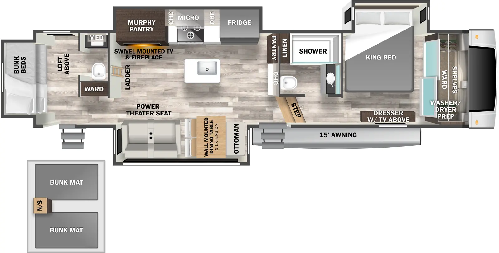 Cedar Creek Experience 3525LF Floorplan